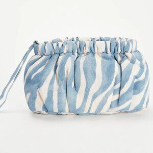 Vince Camuto Blue and White Patterned Clutch